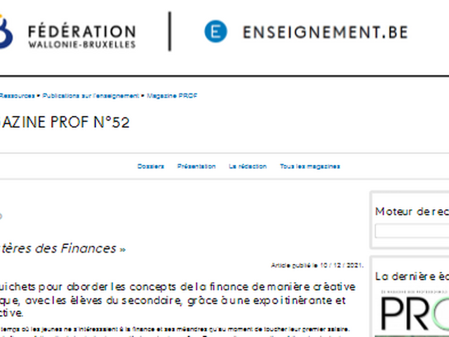 2023 02 08 18 19 37 Programmes 2020 2024 20211210 Enseignement be Magazine prof n 52 Mystères de